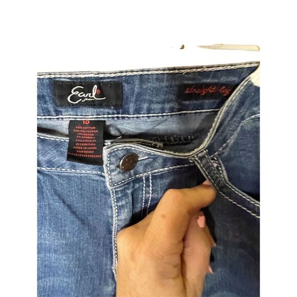 Earl Jeans Women's Embellished Straight Leg Jeans Size 10 - Picture 3 of 5